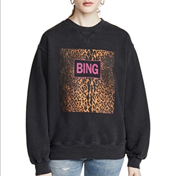 anine bing leopard sweater
